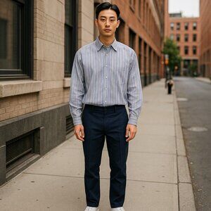 JCrew Men's Long Sleeve Dress Shirt Size‎ XL 17-17.5